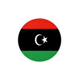 Autocollant rond Drapeau de la Libye en plusieurs tailles - Pixelforma 