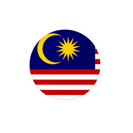 Autocollant rond Drapeau de la Malaisie en plusieurs tailles - Pixelforma 