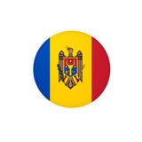 Autocollant rond Drapeau de la Moldavie en plusieurs tailles - Pixelforma 