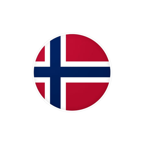 Autocollant rond Drapeau de la Norvège en plusieurs tailles - Pixelforma 