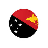 Autocollant rond Drapeau de la Papouasie-Nouvelle-Guinée en plusieurs tailles - Pixelforma 