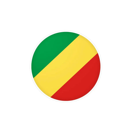 Autocollant rond Drapeau de la république du Congo en plusieurs tailles - Pixelforma 