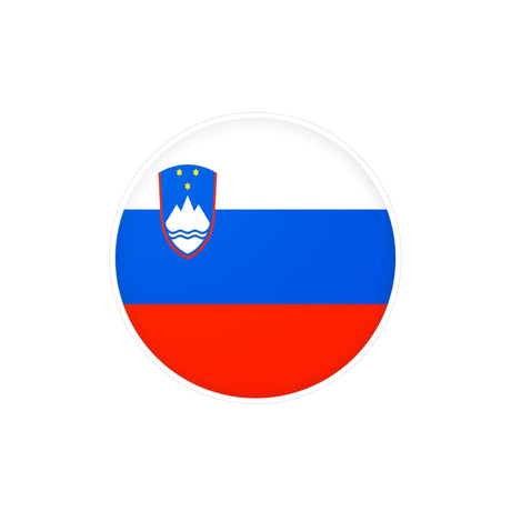 Autocollant rond Drapeau de la Slovénie en plusieurs tailles - Pixelforma 