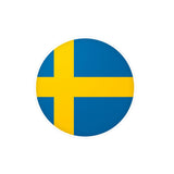 Autocollant rond Drapeau de la Suède en plusieurs tailles - Pixelforma 