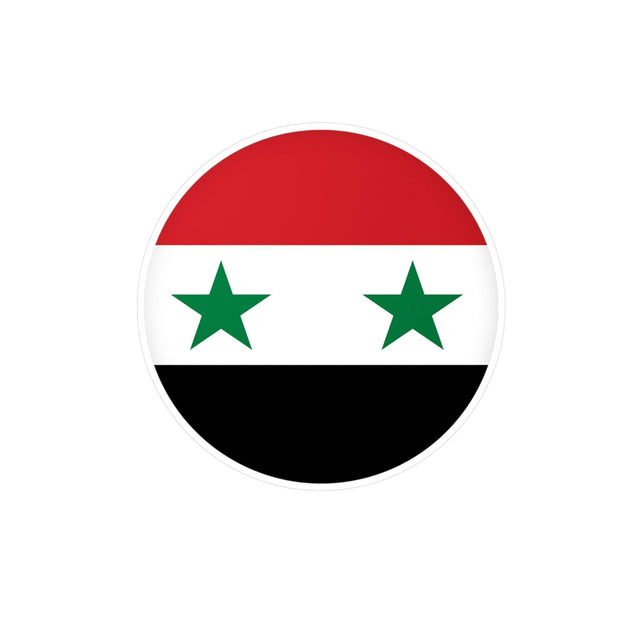 Autocollant rond Drapeau de la Syrie en plusieurs tailles - Pixelforma 