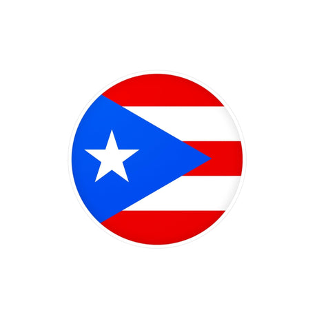 Autocollant rond Drapeau de Porto Rico en plusieurs tailles - Pixelforma 