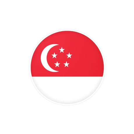 Autocollant rond Drapeau de Singapour en plusieurs tailles - Pixelforma 