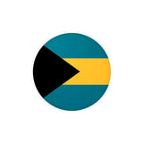 Autocollant rond Drapeau des Bahamas en plusieurs tailles - Pixelforma 