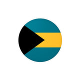 Autocollant rond Drapeau des Bahamas en plusieurs tailles - Pixelforma