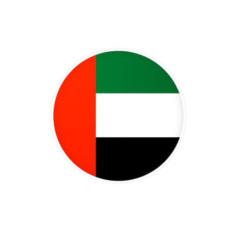 Autocollant rond Drapeau des Émirats arabes unis en plusieurs tailles - Pixelforma 