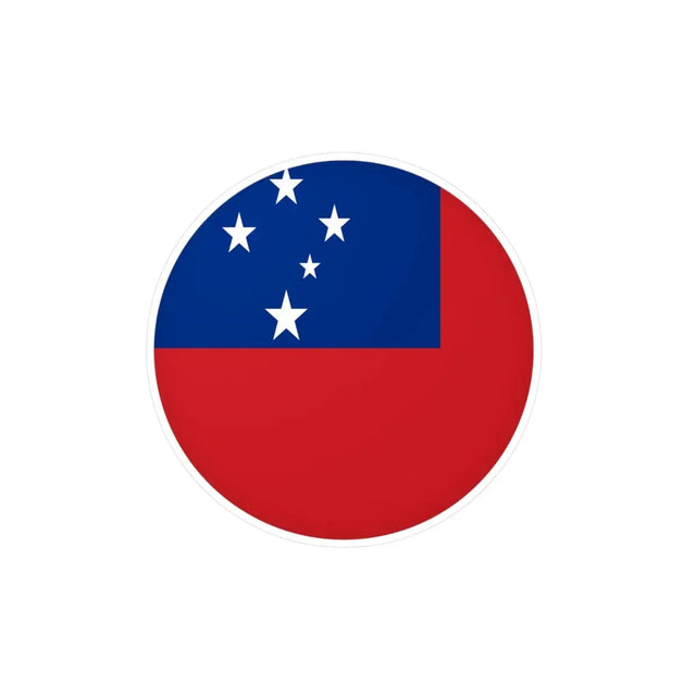 Autocollant rond Drapeau des Samoa en plusieurs tailles - Pixelforma 