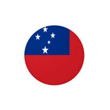 Autocollant rond Drapeau des Samoa en plusieurs tailles - Pixelforma 