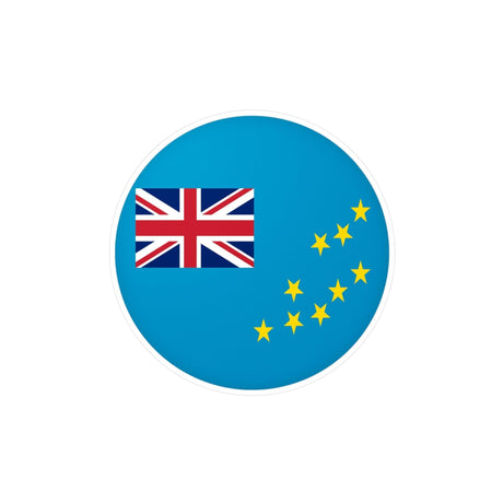 Autocollant rond Drapeau des Tuvalu en plusieurs tailles - Pixelforma