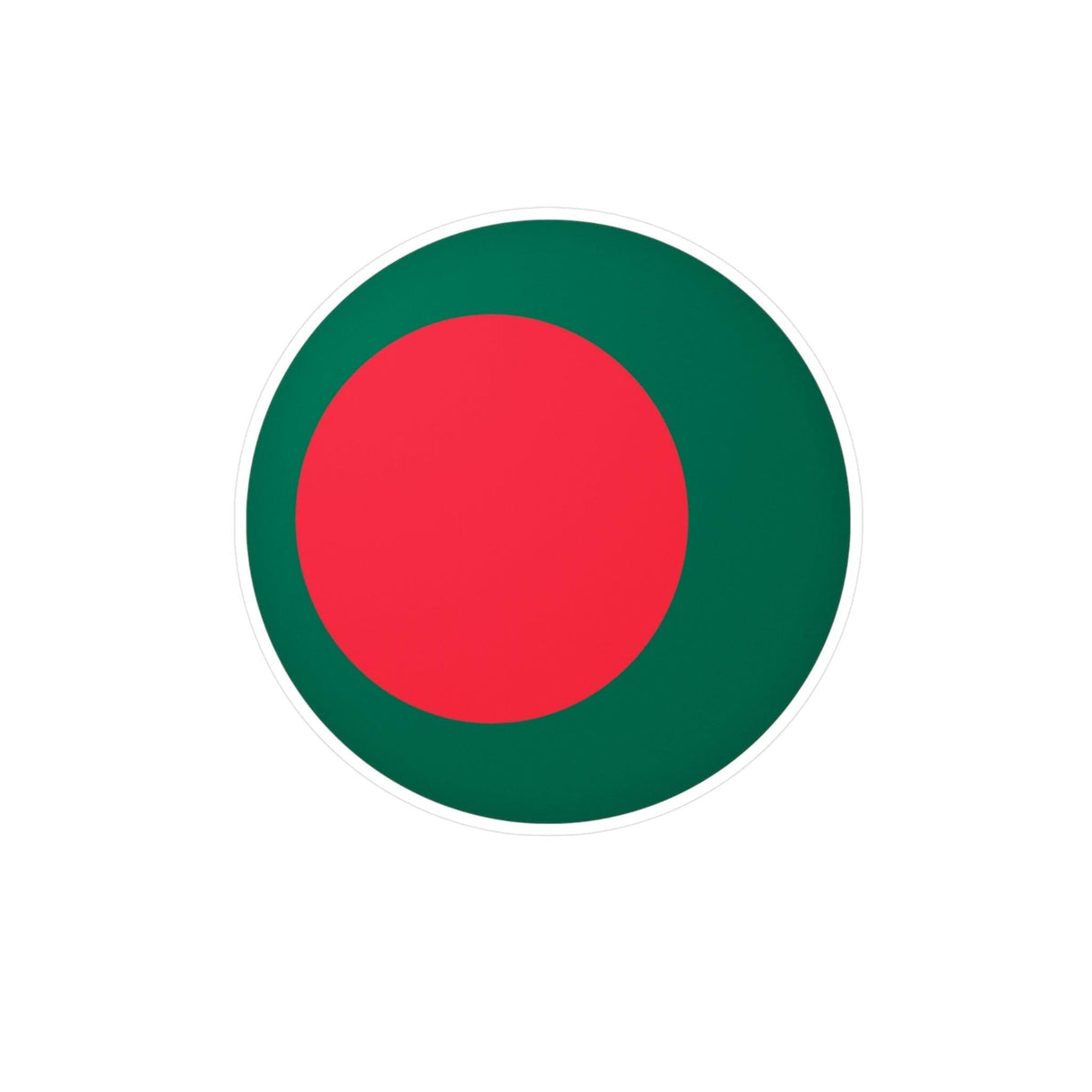 Autocollant rond Drapeau du Bangladesh en plusieurs tailles - Pixelforma 