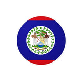 Autocollant rond Drapeau du Belize en plusieurs tailles - Pixelforma 