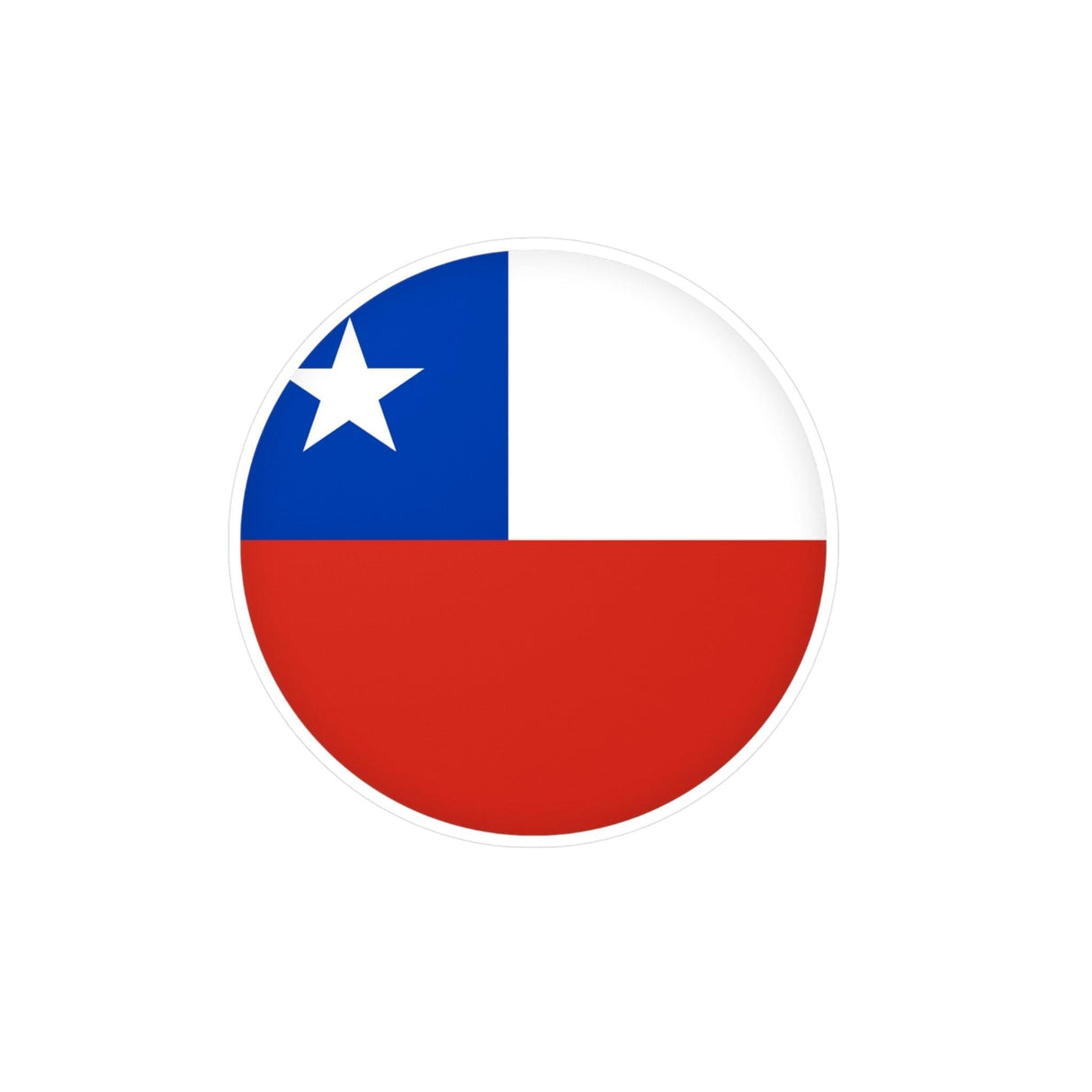 Autocollant rond Drapeau du Chili en plusieurs tailles - Pixelforma 