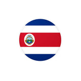 Autocollant rond Drapeau du Costa Rica en plusieurs tailles - Pixelforma 