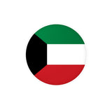 Autocollant rond Drapeau du Koweït en plusieurs tailles - Pixelforma 