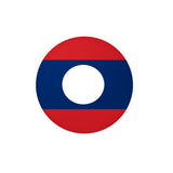 Autocollant rond Drapeau du Laos en plusieurs tailles - Pixelforma