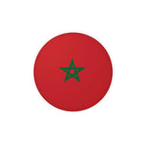 Autocollant rond Drapeau du Maroc en plusieurs tailles - Pixelforma 