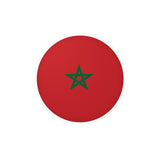 Autocollant rond Drapeau du Maroc en plusieurs tailles - Pixelforma