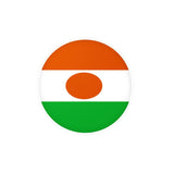 Autocollant rond Drapeau du Niger en plusieurs tailles - Pixelforma