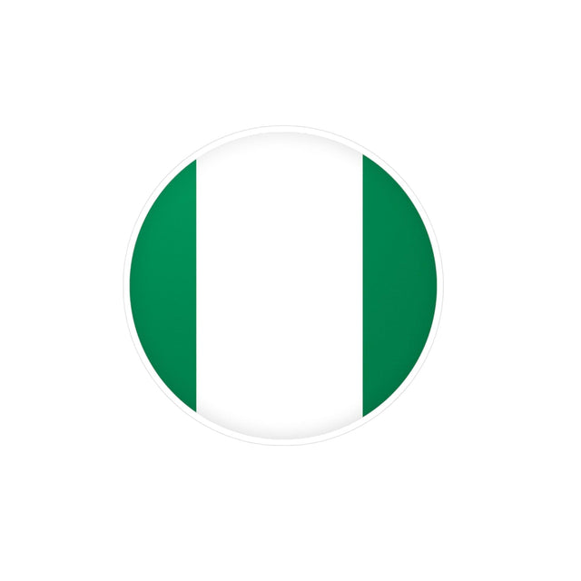 Autocollant rond Drapeau du Nigeria en plusieurs tailles - Pixelforma 