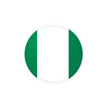 Autocollant rond Drapeau du Nigeria en plusieurs tailles - Pixelforma