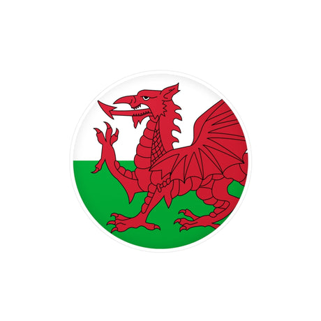 Autocollant rond Drapeau du pays de Galles en plusieurs tailles - Pixelforma 