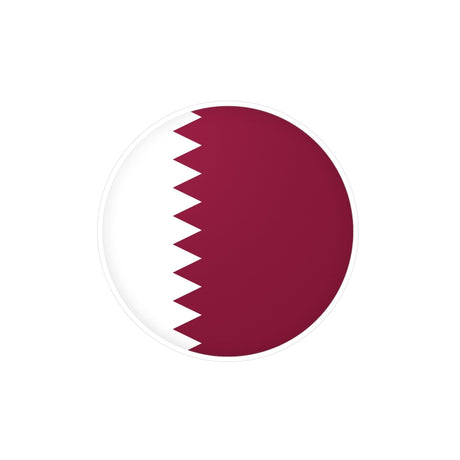 Autocollant rond Drapeau du Qatar en plusieurs tailles - Pixelforma 