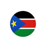 Autocollant rond Drapeau du Soudan du Sud en plusieurs tailles - Pixelforma 