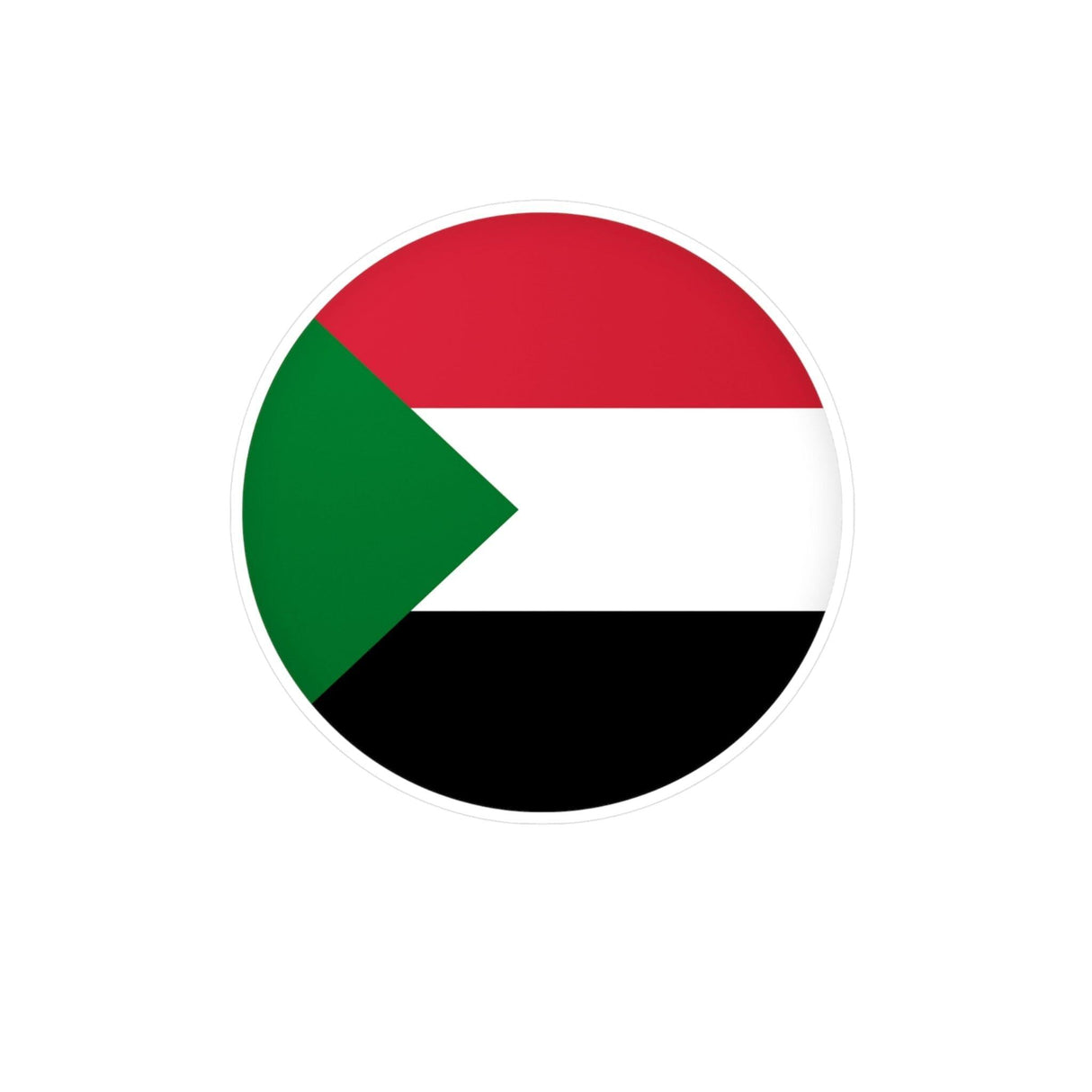 Autocollant rond Drapeau du Soudan en plusieurs tailles - Pixelforma 