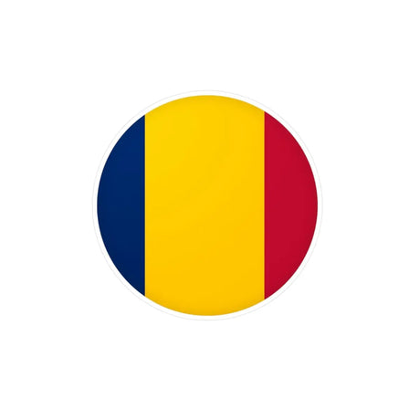 Autocollant rond Drapeau du Tchad en plusieurs tailles - Pixelforma 