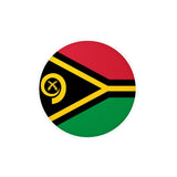 Autocollant rond Drapeau du Vanuatu en plusieurs tailles - Pixelforma