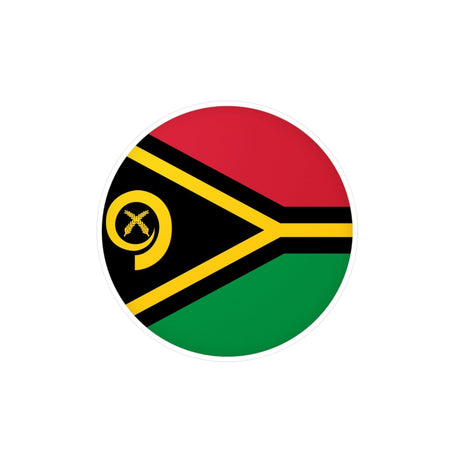 Autocollant rond Drapeau du Vanuatu en plusieurs tailles - Pixelforma