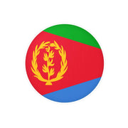 Autocollant rond drapeau érythrée pvc résistant décoratif