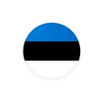 Autocollant rond drapeau estonie en pvc résistant