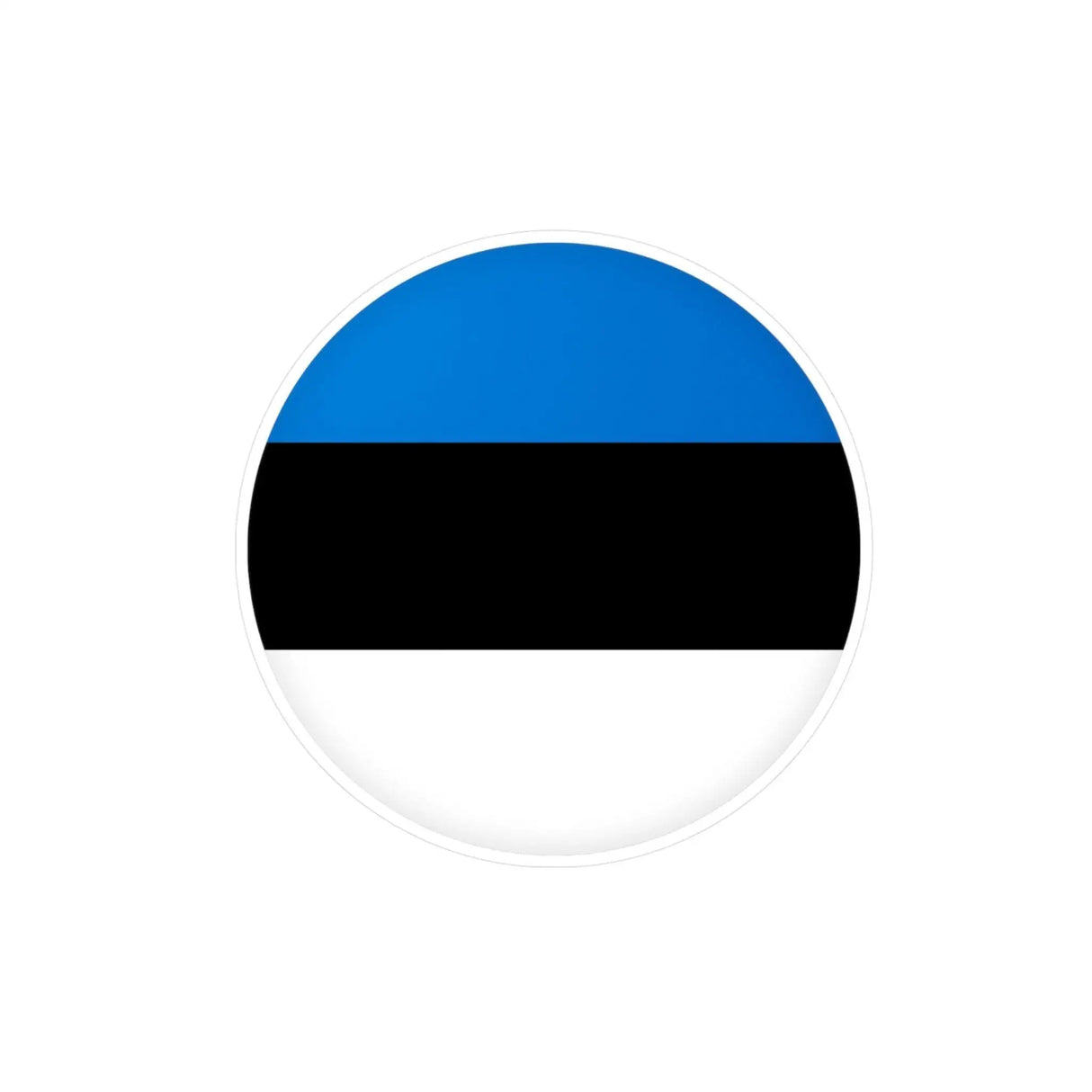 Autocollant rond drapeau estonie en pvc résistant