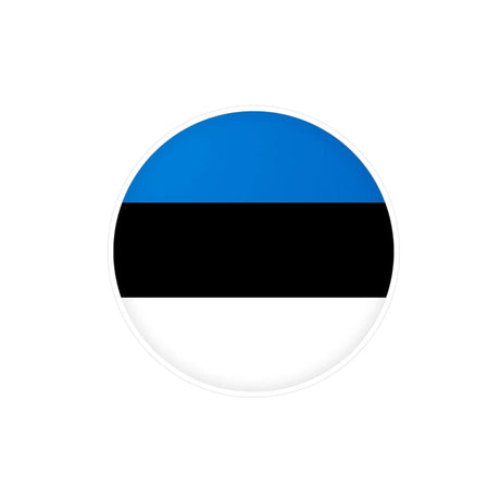 Autocollant rond drapeau estonie en pvc résistant