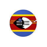 Autocollant rond drapeau eswatini en pvc résistant