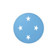 Autocollant rond drapeau états fédérés aspect brillant
