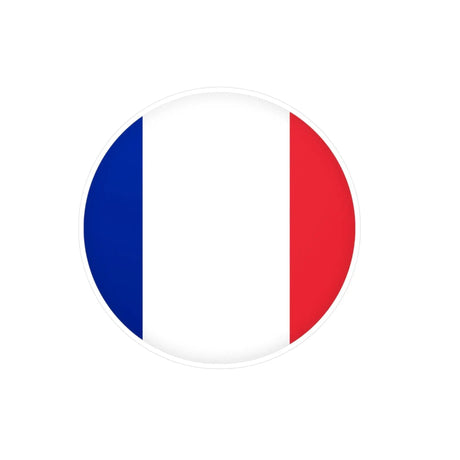 Autocollant rond drapeau france pvc résistant forme décorative