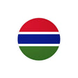 Autocollant rond drapeau gambie en pvc résistant décoratif