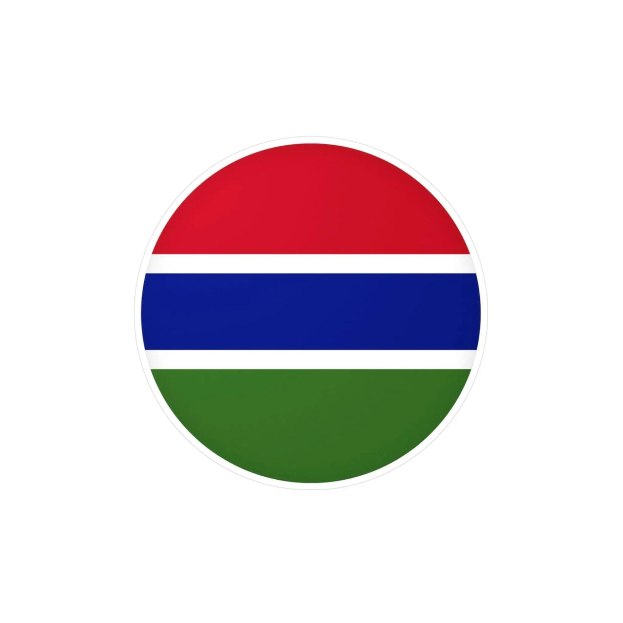Autocollant rond drapeau gambie en pvc résistant décoratif