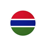 Autocollant rond drapeau gambie en pvc résistant décoratif