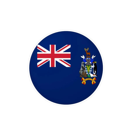 Autocollant rond drapeau géorgie du sud-et-les îles sandwich