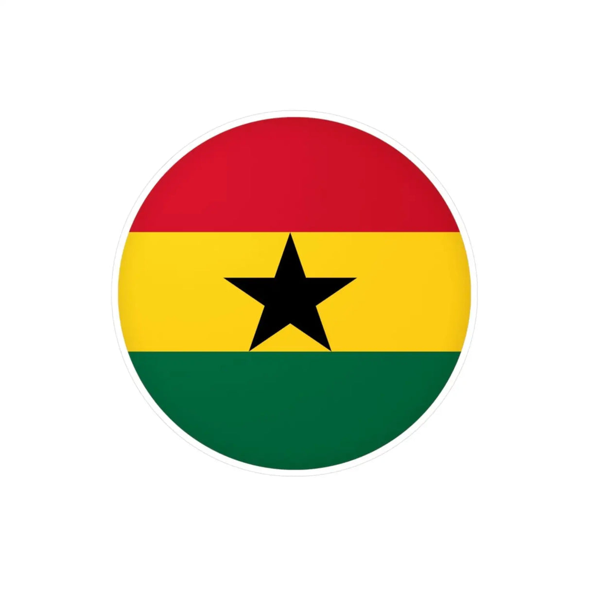 Autocollant rond drapeau ghana en plusieurs tailles - pixelforma