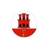 Autocollant rond drapeau gibraltar pvc résistant adhésif