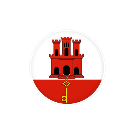 Autocollant rond drapeau gibraltar pvc résistant adhésif