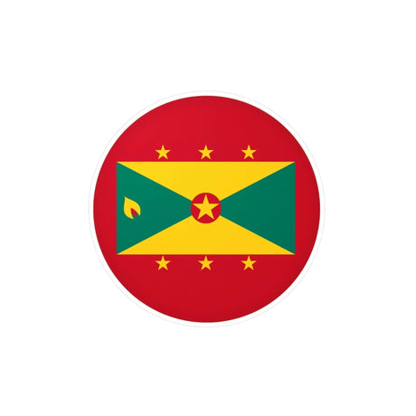 Autocollant rond drapeau grenade pvc résistant décoratif